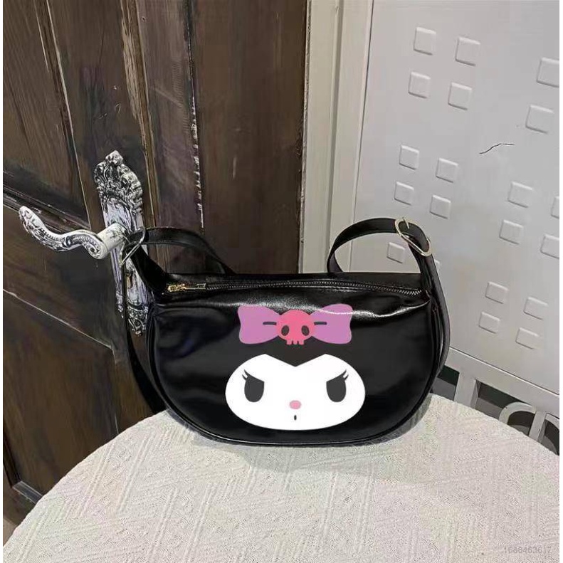 Túi Đeo Chéo Cỡ Lớn Họa Tiết Hoạt Hình Sanrio Kuromi Cinnamon Đáng Yêu Thời Trang