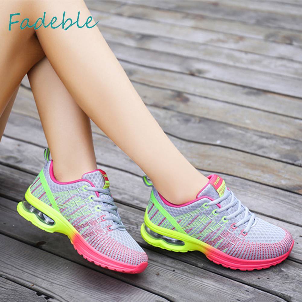Giày Chạy Bộ Buộc Dây Thoáng Khí Thời Trang Thường Ngày Cho Nữ