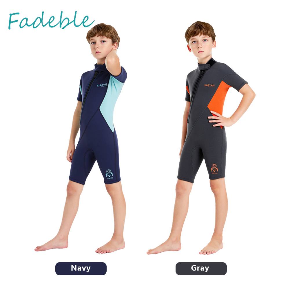 Bộ Đồ Lặn Giữ Ấm Bằng Cao Su Tổng Hợp Có Khóa Kéo Dành Cho Trẻ Em