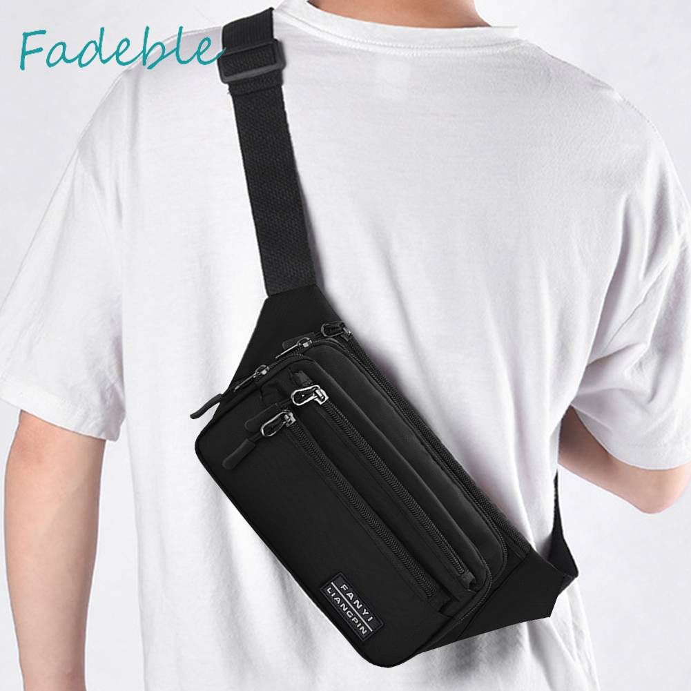 Túi Đeo Chéo Ngực Bằng Da PU 400D Chống Văng Nước Tiện Dụng Mang Theo Du Lịch