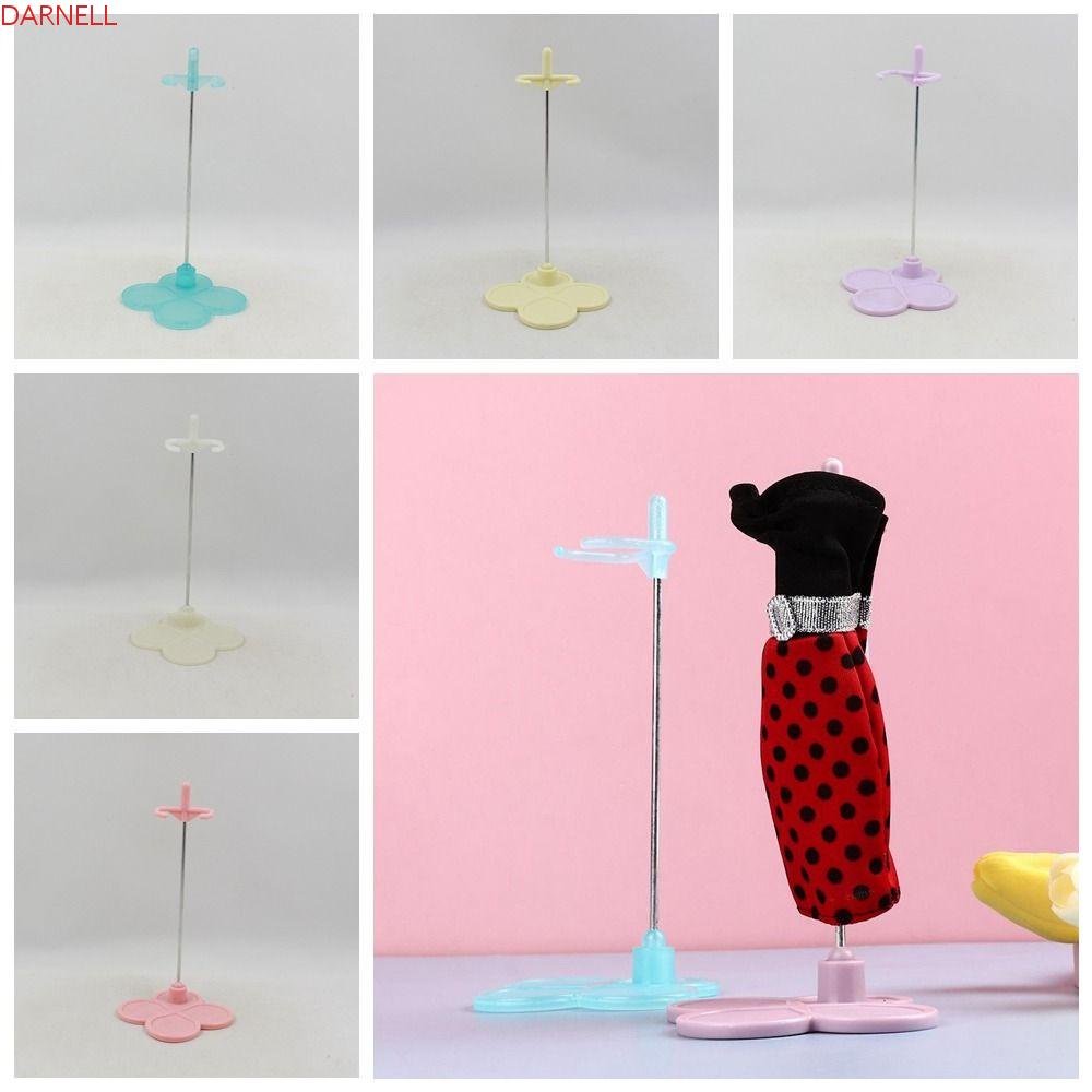 DARNELL Giá Đỡ Búp Bê Bằng Nhựa Hình Bông Hoa Xinh Xắn