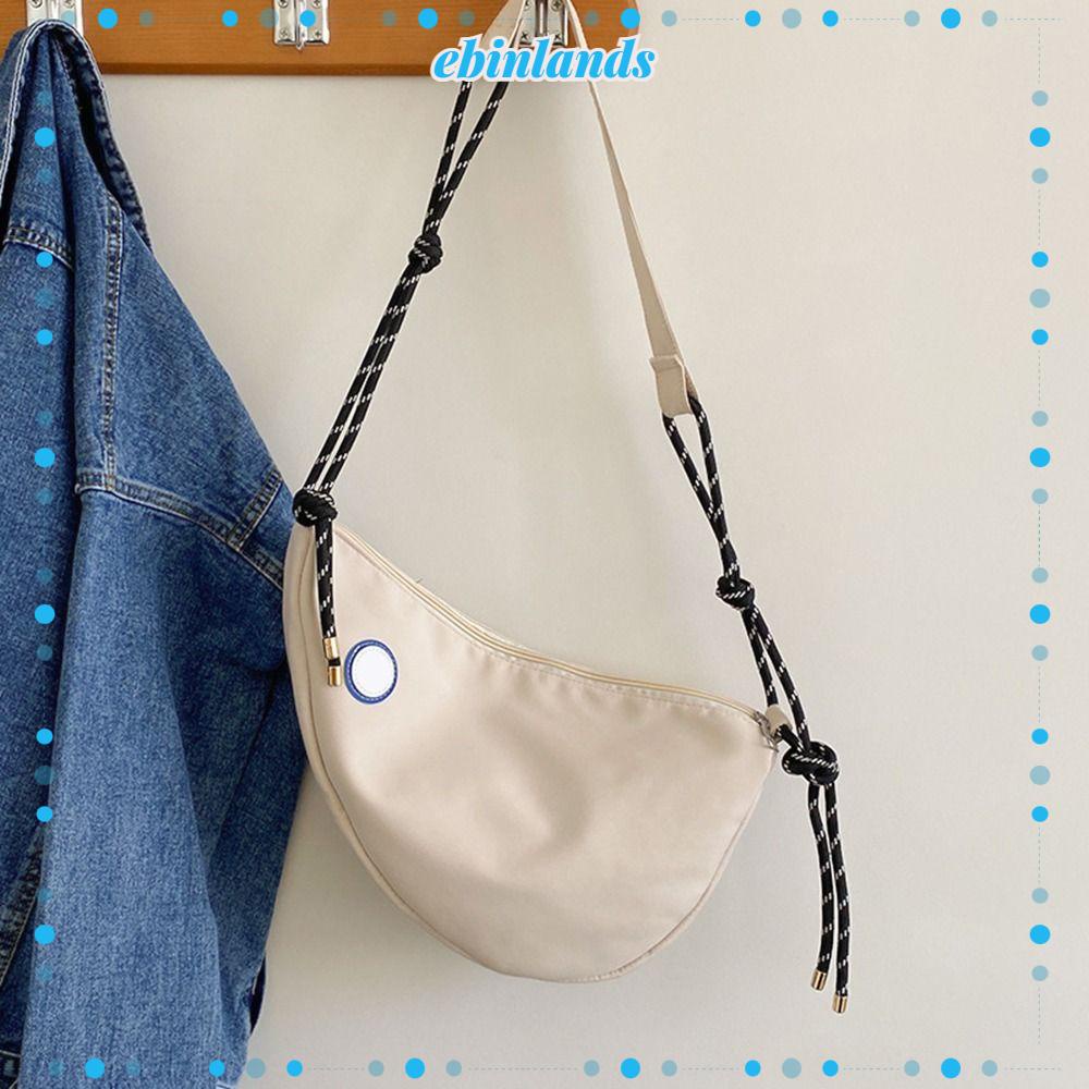 EBINLANDS Túi Đeo Chéo Mini Bằng Nylon Màu Trơn Thời Trang Dành Cho Nữ