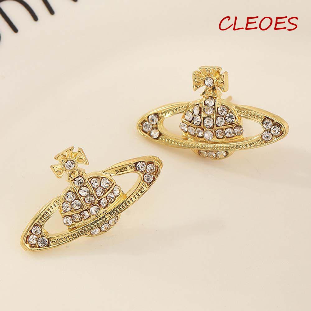 CLEOES Bông Tai Ngôi Sao Mạ BạC ĐíNh Đá Sang TrọNg