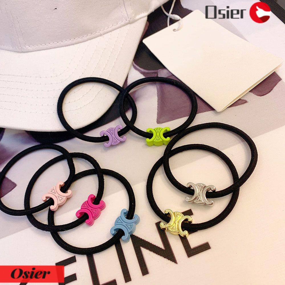 OSIER1 Dây Buộc Tóc Co Giãn Màu Kẹo Ngọt Dành Cho Nữ Giá Đỡ