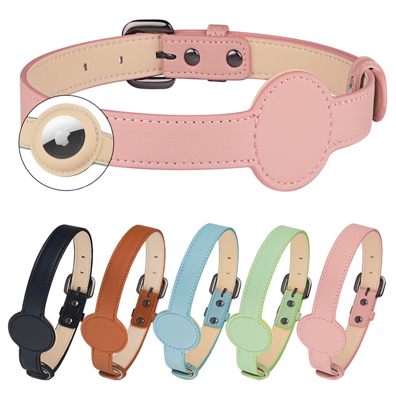 Pet Collar Dog Collar Cat Collar Dog Kitty Collar Apple Airtag Chống mất PU Microfiber Pet Định vị theo dõi cổ áo