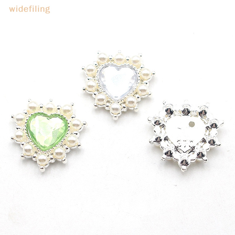 Phụ Kiện Nút Trang Trí Tóc Hình Trái Tim Bằng Hợp Kim DIY