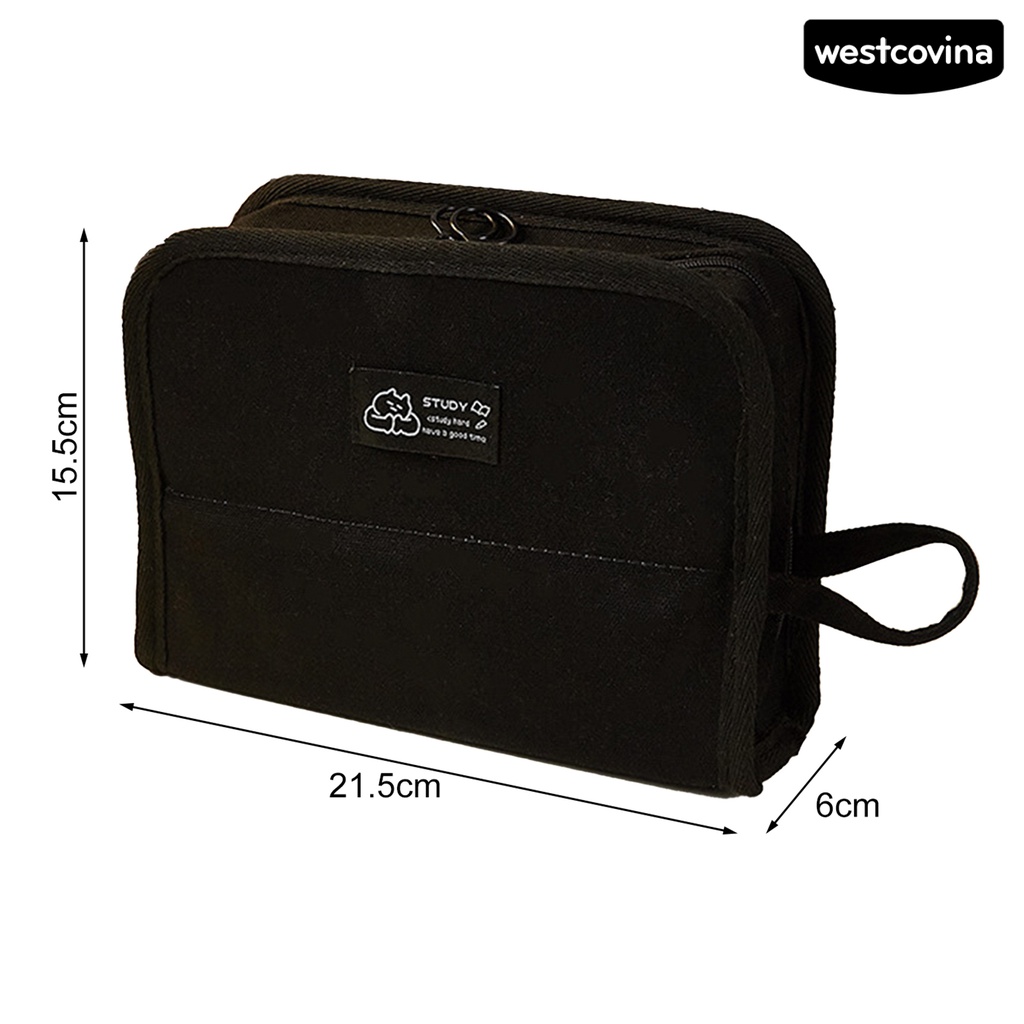 [WSTN]✎Túi Đựng Bút Bằng Vải Canvas Sức Chứa Lớn Thiết Kế Nhỏ Gọn Dành Cho Học Sinh