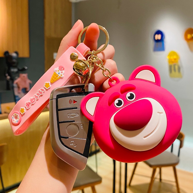 Xilan Móc Khóa / Túi Xách / Móc Khóa / Tiền Xu Hình Gấu Dâu Tây Hoạt Hình