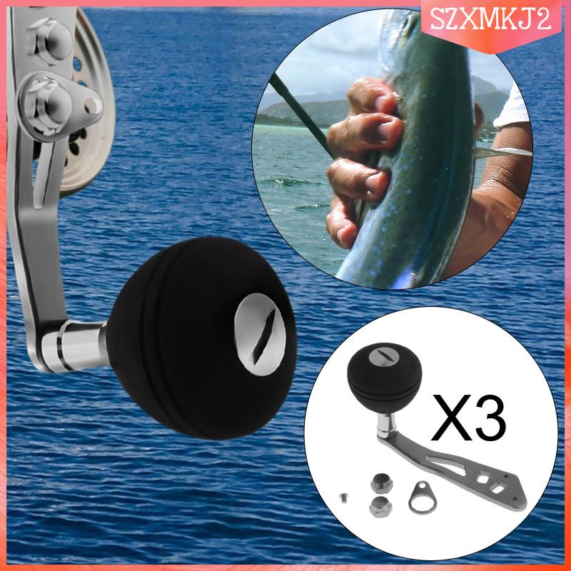 3 Nút Tay Cầm Máy Câu Cá Bằng Kim Loại EVA DIY