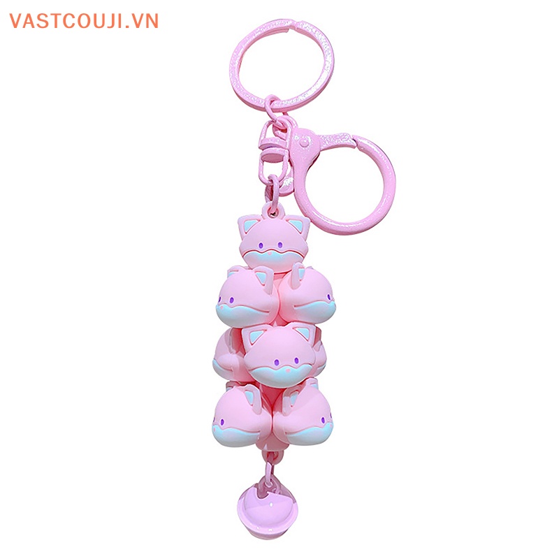 Móc Khóa Hình Thỏ / Cáo / Dơi Hoạt Hình Dễ Thương Sáng Tạo Cho Nam Và Nữ
