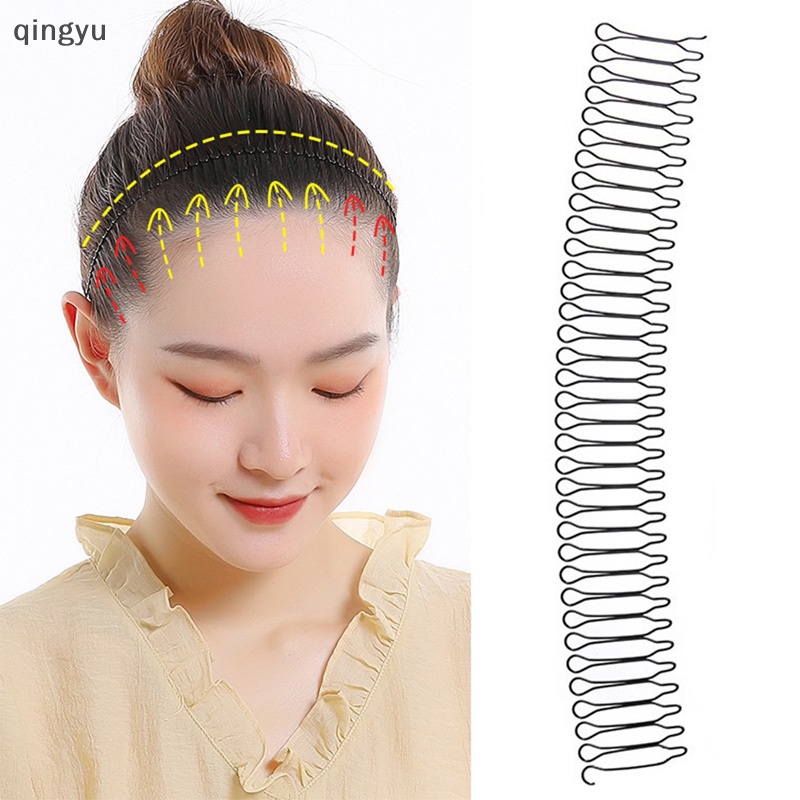 Qingyu Kẹp Cố Định Tóc Vô Hình Có Răng Lược Kẹp UShape