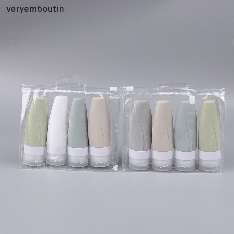 Bộ Chai Silicone Đựng Dầu Gội / Sữa Tắm Hình Nón 60ml Tiện Dụng Khi Đi Du Lịch