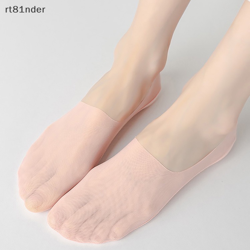 1 Đôi Vớ Thuyền Bằng Silicone Lụa Lạnh Siêu Mỏng Thoáng Khí Chống Trượt