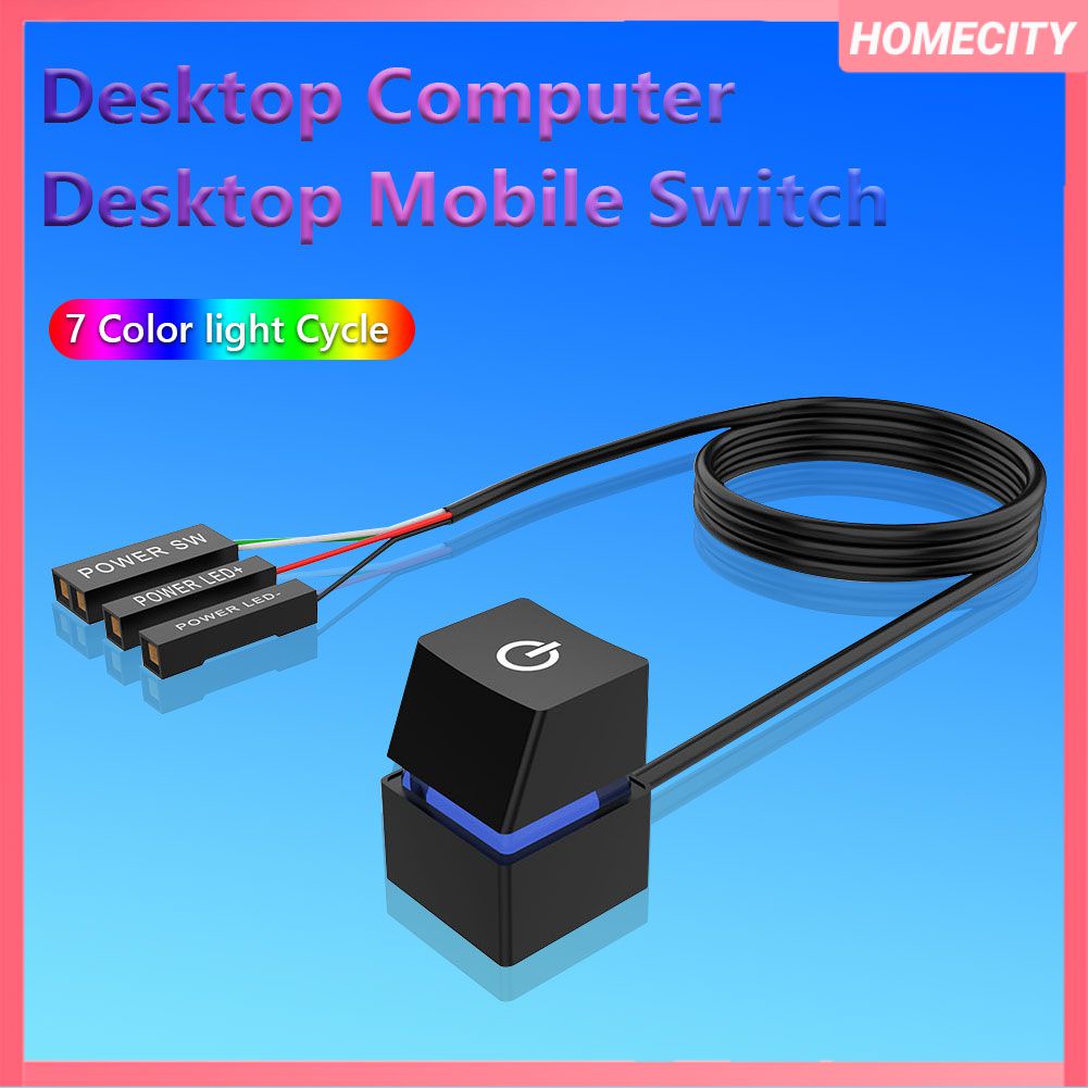 Bật/Tắt Cáp Công Tắc Nút Nguồn PC 2m Máy Tính Để Bàn Di Động Công Tắc Dây Nối Dài Cho Phụ Kiện Thanh Internet Văn Phòng Tại Nhà