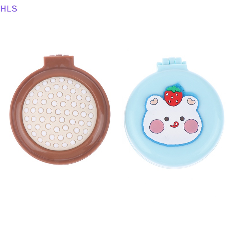 1 Lược Chải Tóc Dạng Túi Khí Gập Tích Hợp Gương Kích Thước Nhỏ Gọn Dễ Thương Dùng Khi Đi Du Lịch