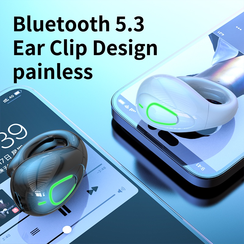Tai Nghe Bluetooth 5.3 Không Dây Dạng Kẹp Một Bên Tai Dùng Pin Siêu Dài