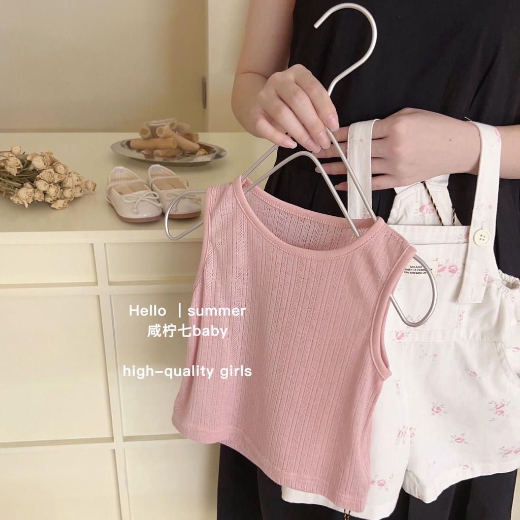 Cô Gái Mới Năm 2023 Quần Yếm Hoa Trẻ Em