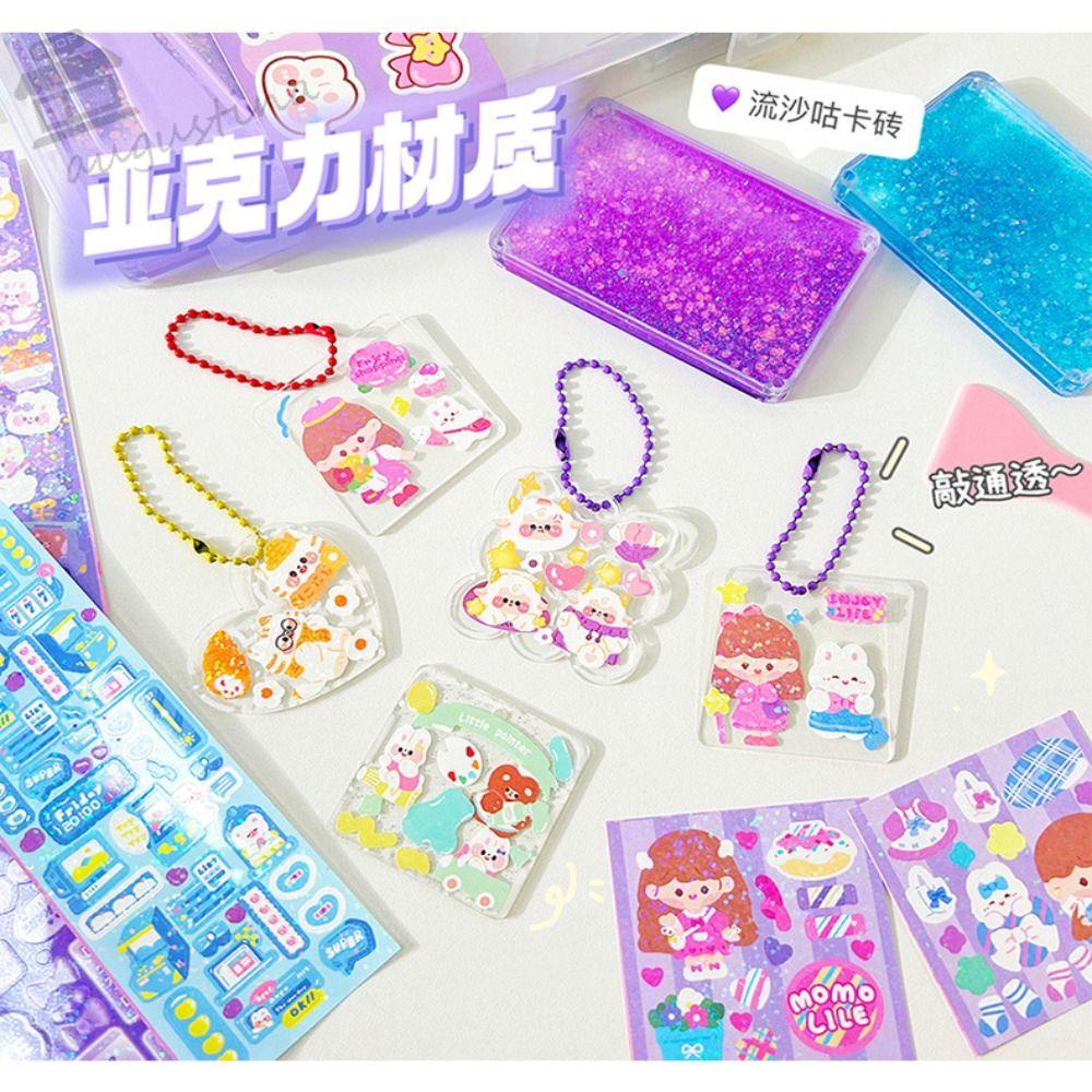 AUGUSTINA Bộ Miếng Dán Trang Trí Hộp Quà Thủ Công Cỡ Lớn Dành Cho Trẻ