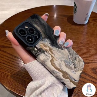 Ốp điện thoại IPhone chống sốc bằng da nghệ thuật tương thích cho IPhone 11 14 15 16 Pro Max 13 Pro Max 12 IPhone XS IPhone 7 8 Plus Màu nước mềm TPU mặt sau Vỏ điện thoại di động
