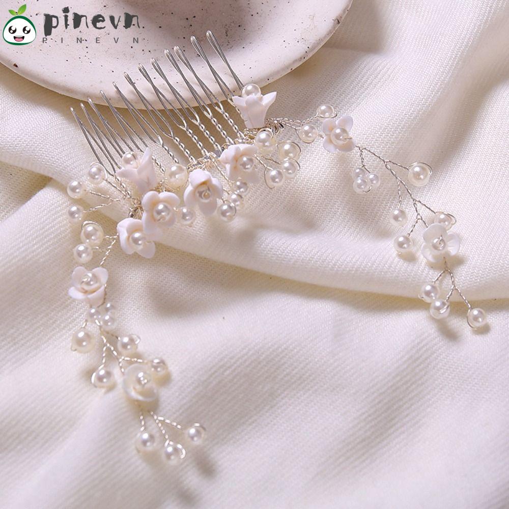 PINEVN Băng Đô Hoa Cài Tóc Thời Trang Cho Cô Dâu