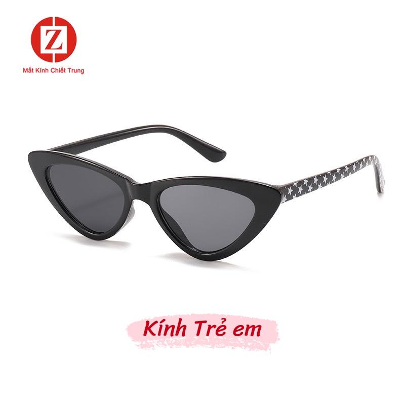 Kính Tam Giác Mắt Mèo cho bé trai bé gái, Thời trang siêu độc đáo lạ mắt, màu kẹo ngọt dễ thương mã H2330