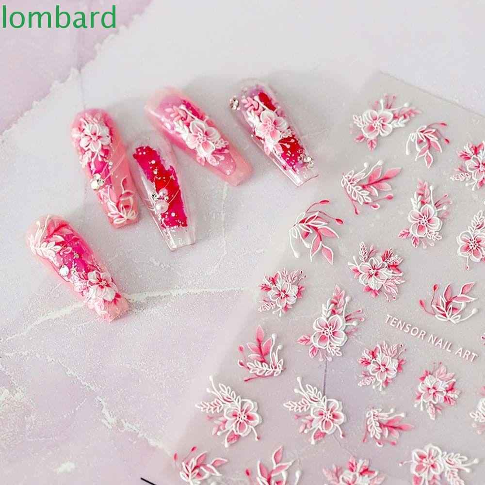 LOMBARD Miếng Dán Trang Trí Móng Tay Phong Cách Trung Hoa Thời Trang