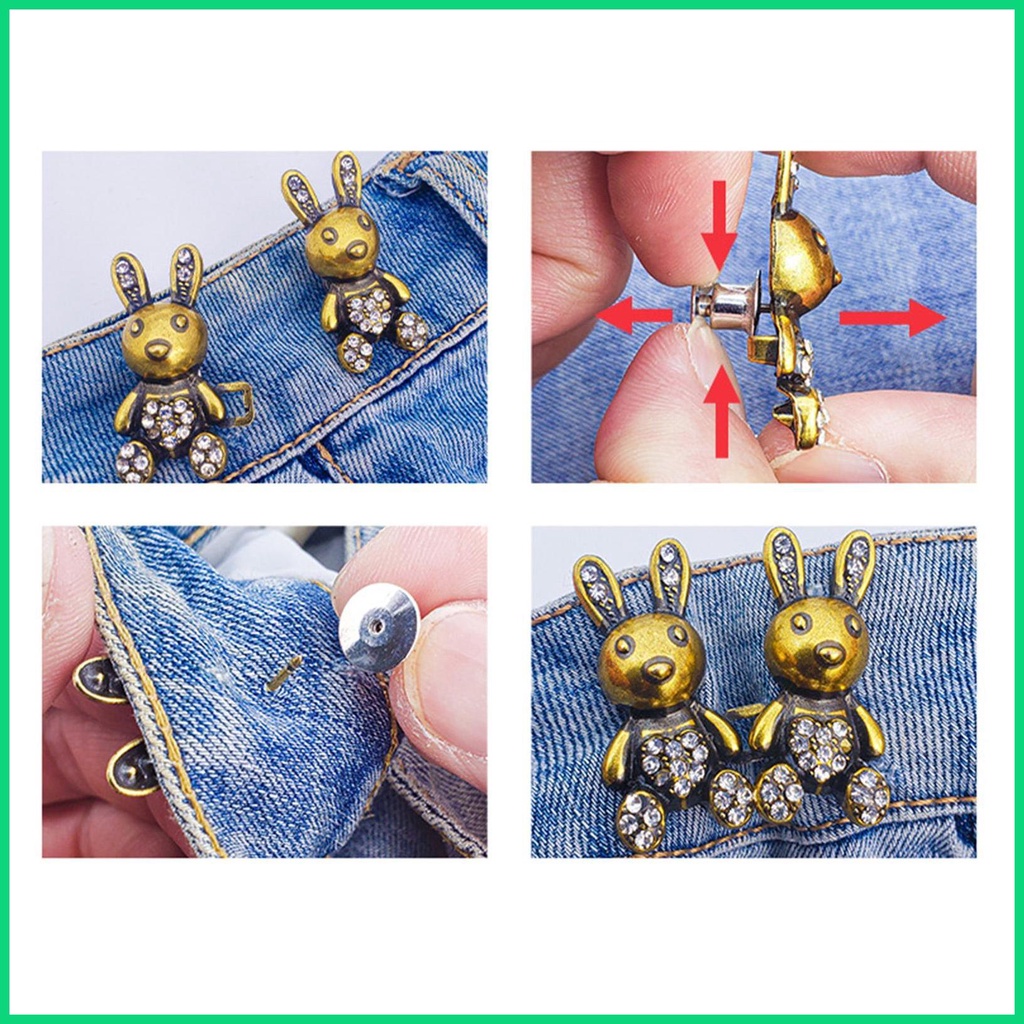 Kẹp Cài Quần Jean / Thắt Lưng Có Thể Tháo Rời Hình Thỏ Dễ Thương