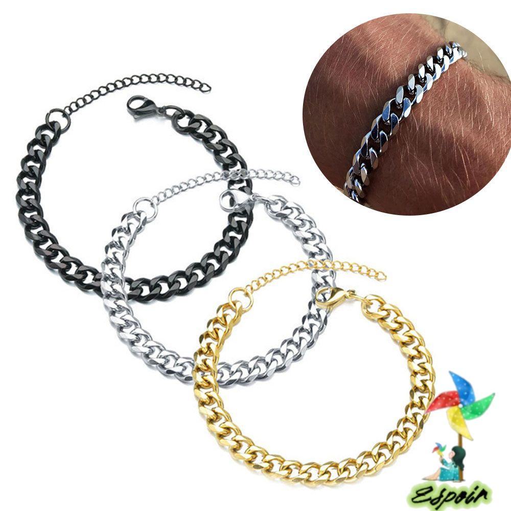 ESPO Vòng Tay Inox Bản Rộng Thời Trang Cá Tính Cho Nam