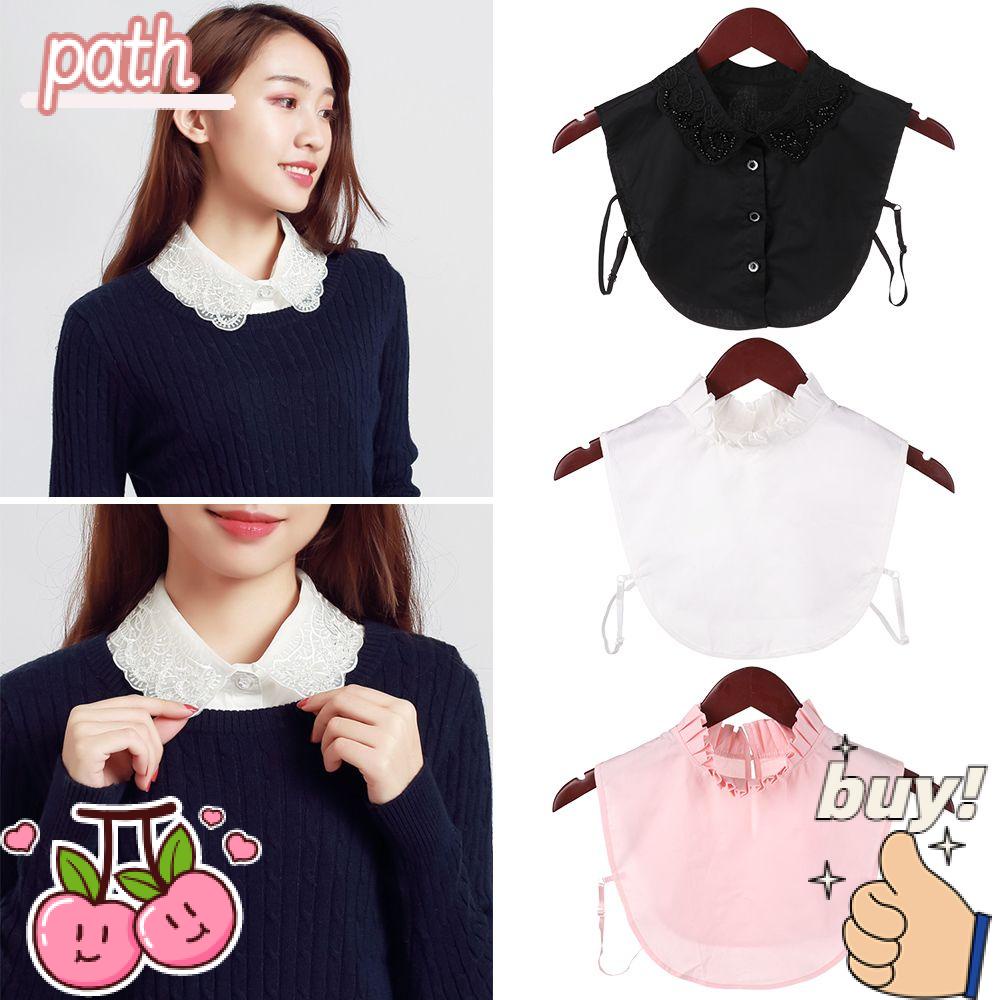 PATH Cổ Áo Rời Phối Ren Hoa Cổ Điển Cho Nam Và Nữ