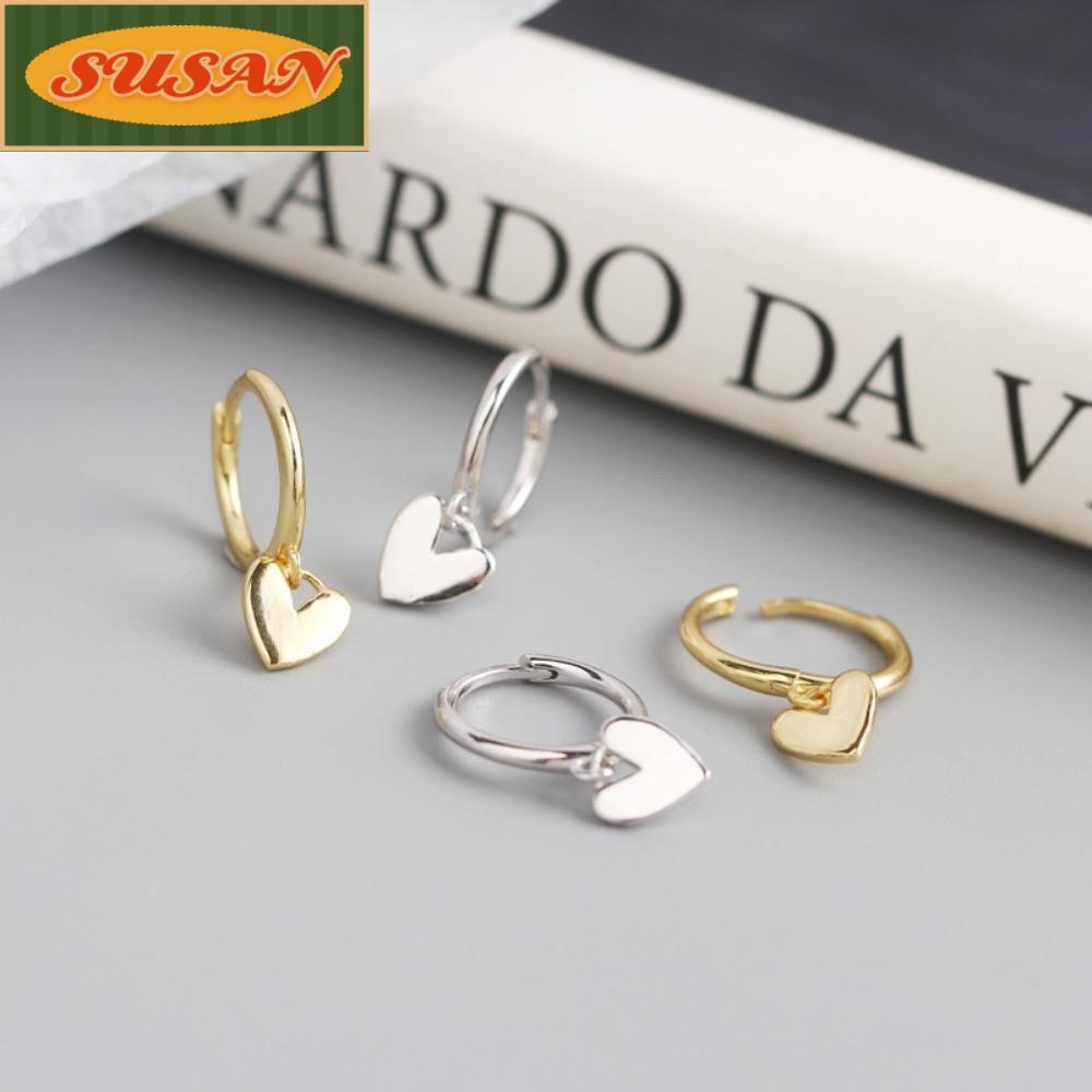 SUSANS 5 Đôi Bông Tai Hình Trái Tim