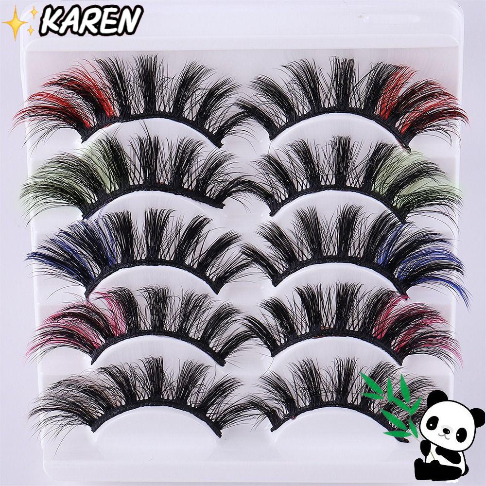 KAREN Lông Mi Giả 3D Nhiều Màu Sắc Dùng Hóa Trang