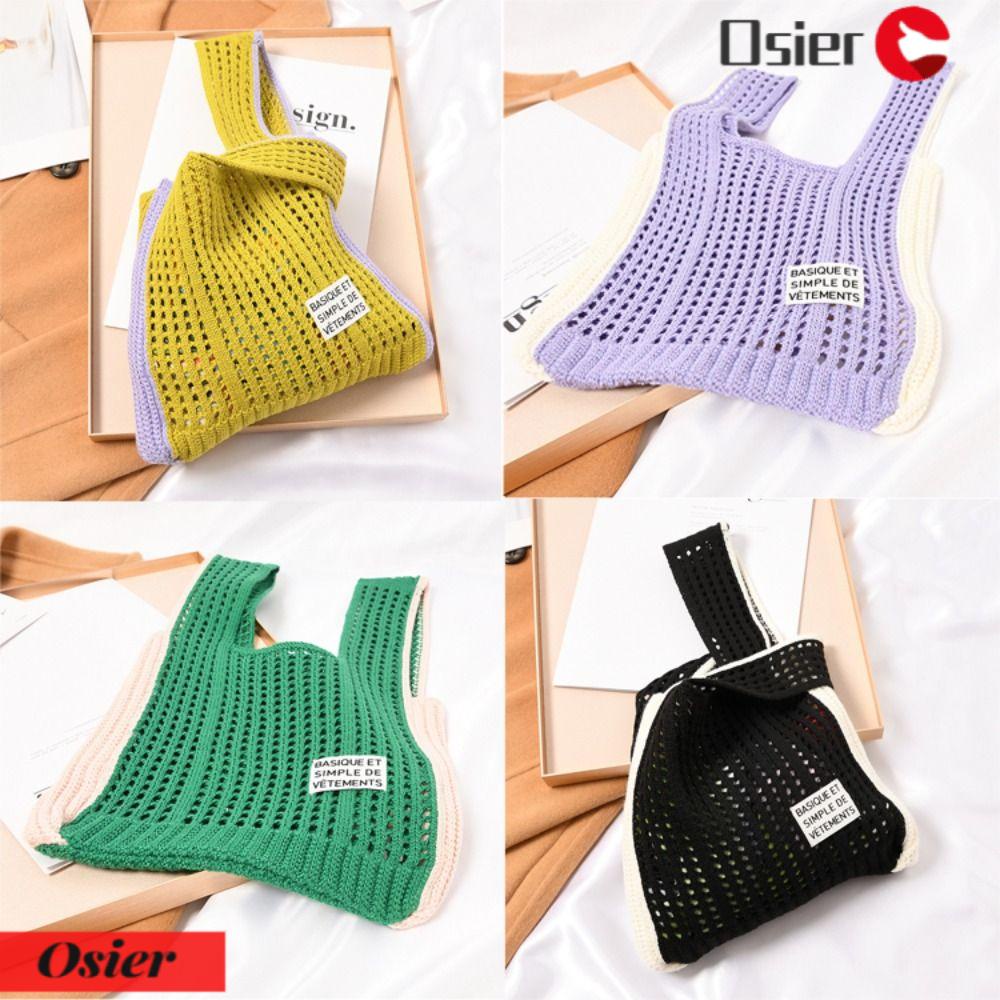 OSIER1 Túi Xách Mini Đan Len Đeo Vai Thời Trang Xinh Xắn Cho Nữ