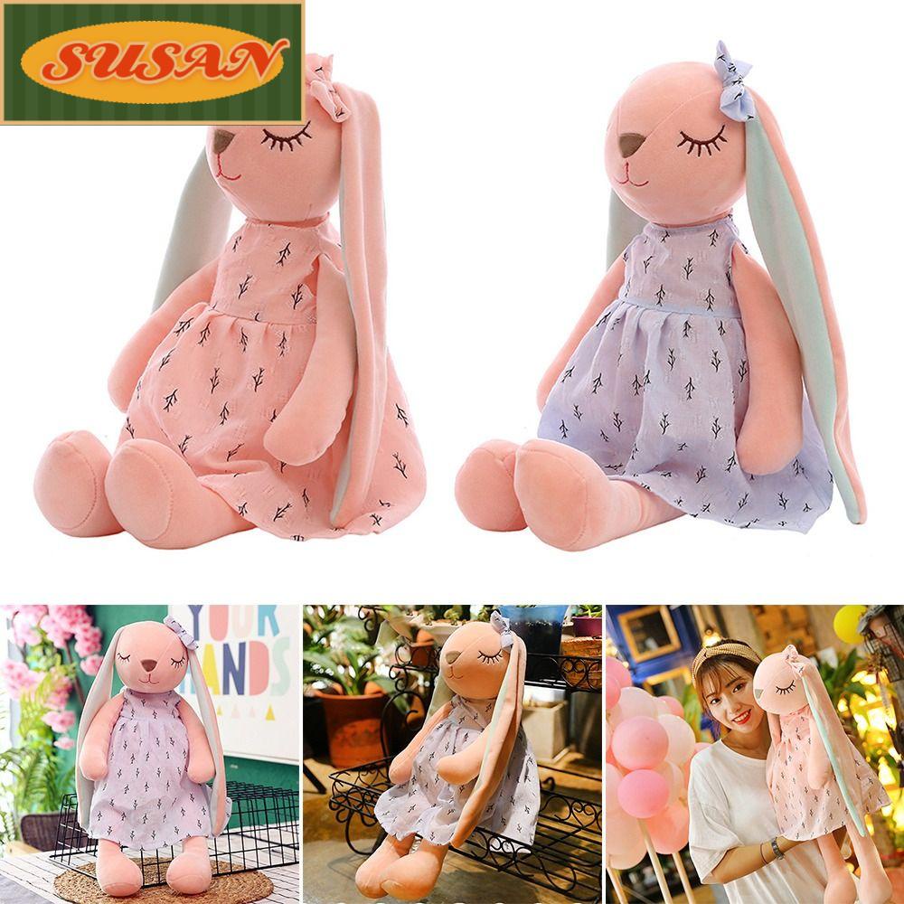 SUSANS Thú Nhồi Bông Hình Thỏ Tai Dài Dễ Thương Chất Lượng Cao