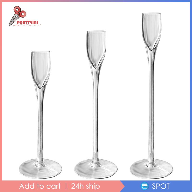 Bộ 3 Cây Nến Thủy Tinh Dùng Trang Trí Nhà Cửa Dịp Năm Mới