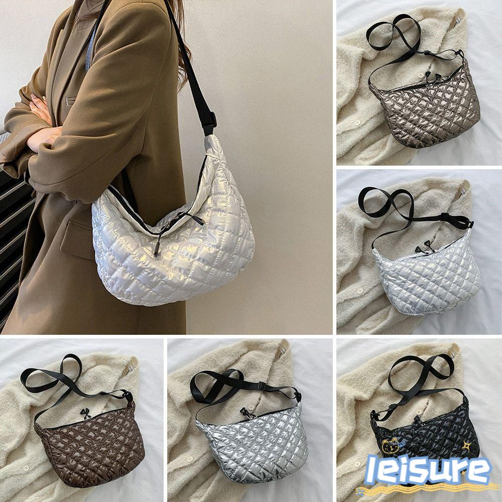 LEISURE Túi Đeo Chéo Vai Bằng Vải Cotton Thời Trang Sành Điệu Cho Nữ