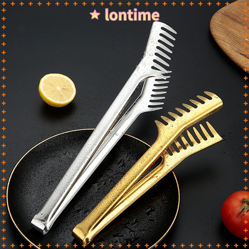 LONTIME Kẹp Gắp Thức Ăn Bằng Thép Không Gỉ Bền Bỉ Chịu Nhiệt Độ Cao