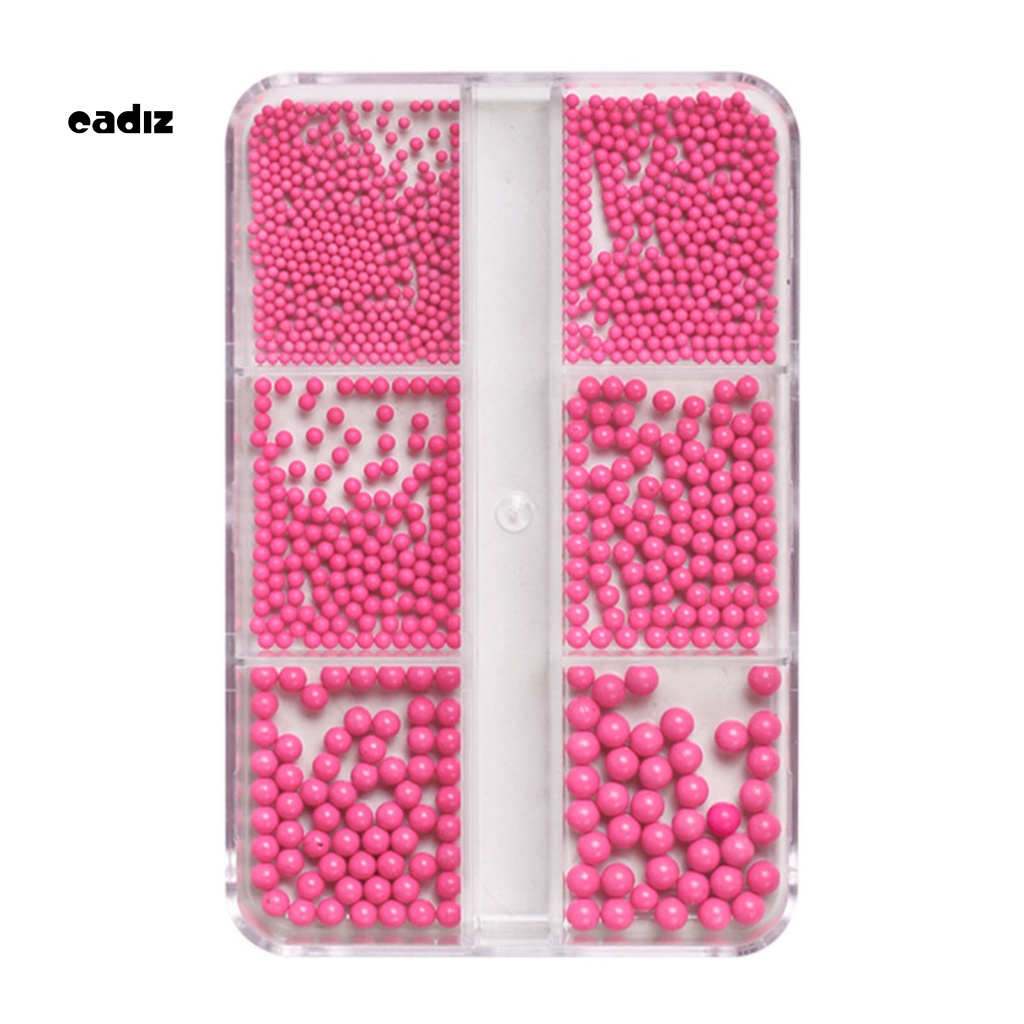 Hộp Hạt 3D Nhiều Kích Cỡ Màu Sắc Trơn Mượt Trang Trí Móng Nghệ Thuật DIY