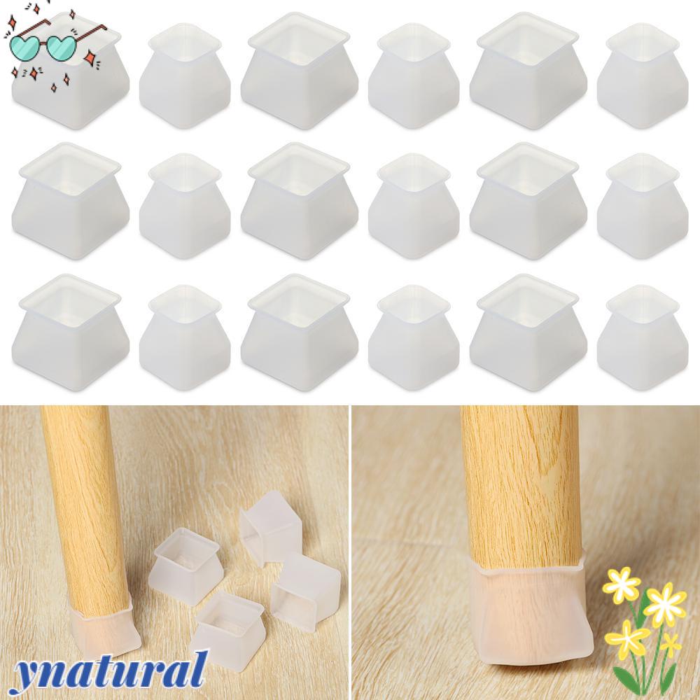YNATURAL Nắp Chân Ghế Hình Vuông Màu Nâu Xám Trắng Mới