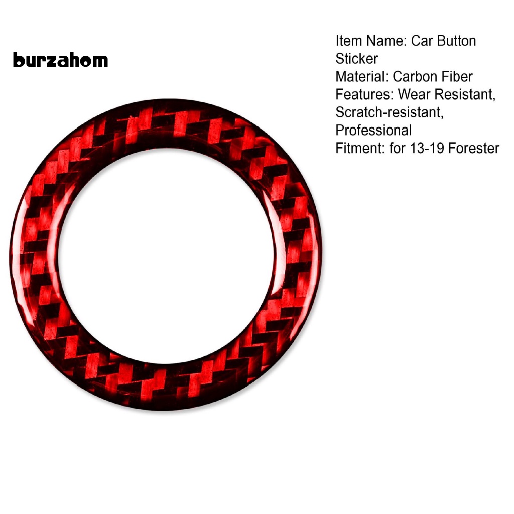 Miếng Dán Trang Trí Nút Khởi Động Xe Hơi Tự Dính Họa Tiết Sợi Carbon Cho Forester 13-19