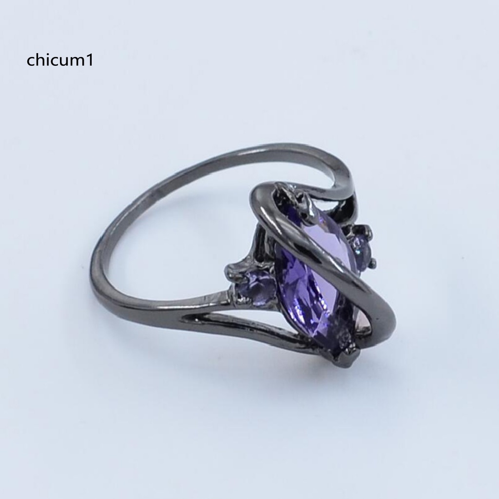 Nhẫn Đeo Ngón Tay Mạ Điện Đính Pha Lê Giả Hình Học Không Gây Dị Ứng Phong Cách Retro Cho Nữ Mặc Hàng Ngày