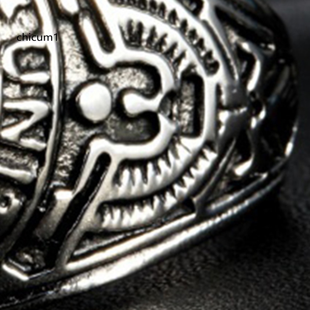 Nhẫn Đính Đá Hình Oval Phong Cách Punk Cổ Điển