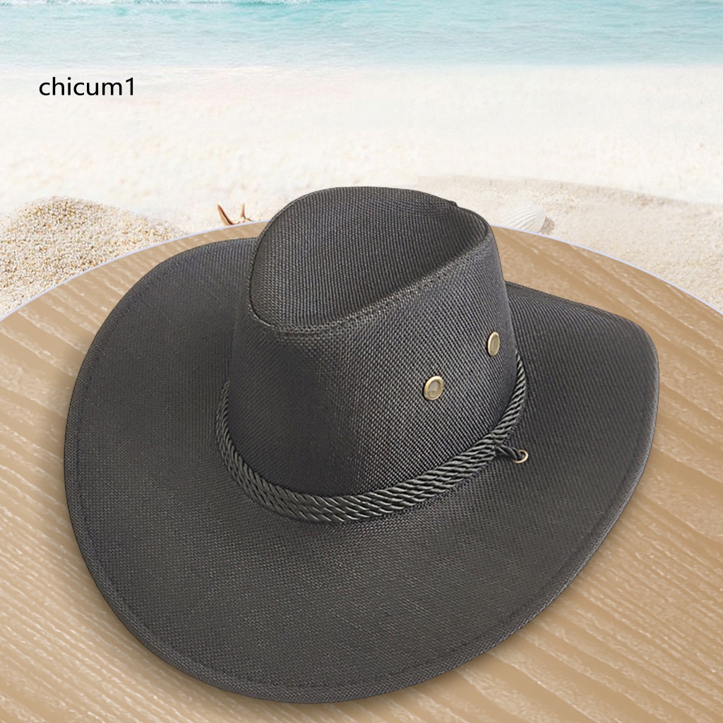 Mũ Cao Bồi Chống Nắng Vành Rộng Thoáng Khí Thấm Hút Mồ Hôi