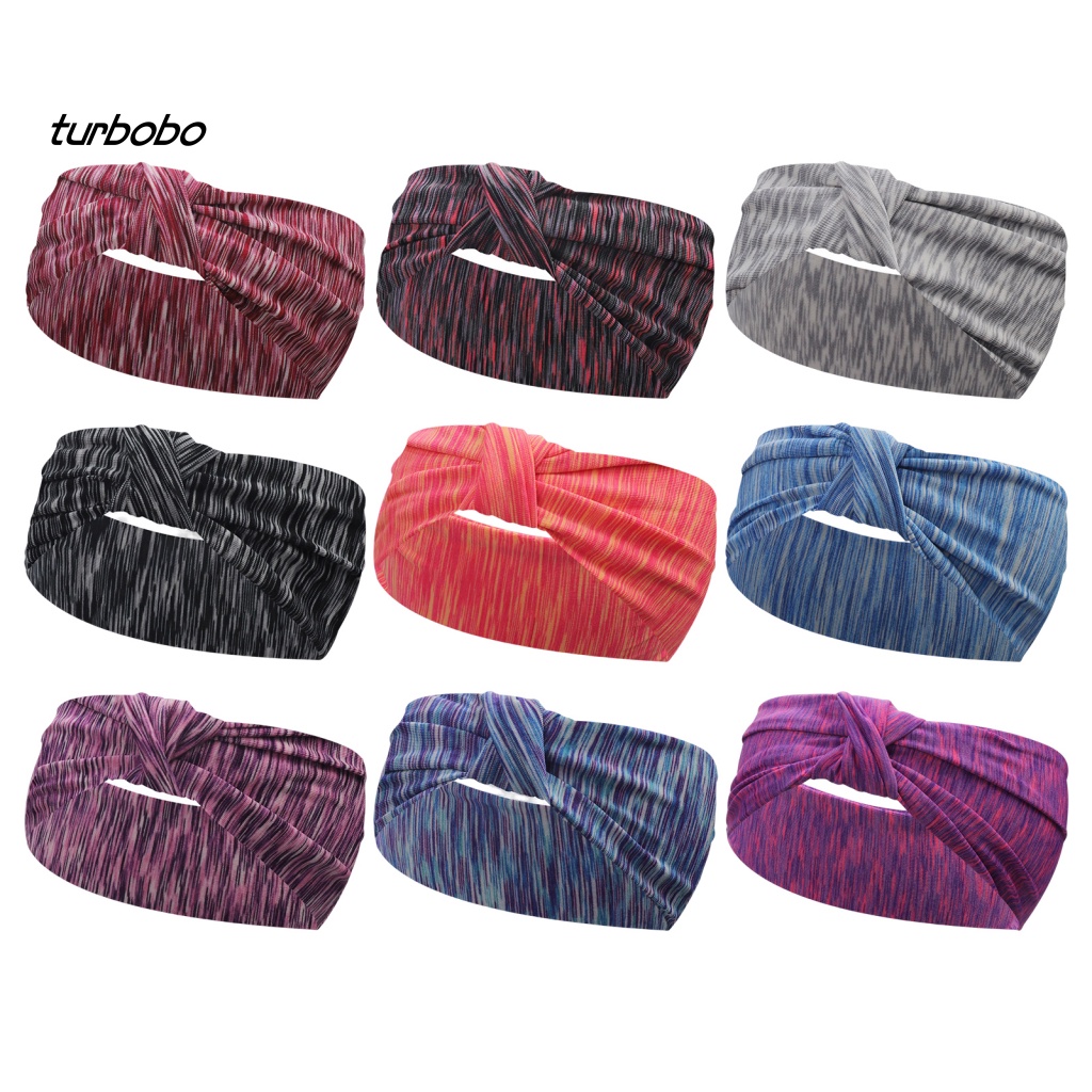 Băng Đô Co Giãn Bản Rộng Thiết Kế Thắt Nút Gọn Nhẹ Dùng Tập Yoga / Chạy Bộ