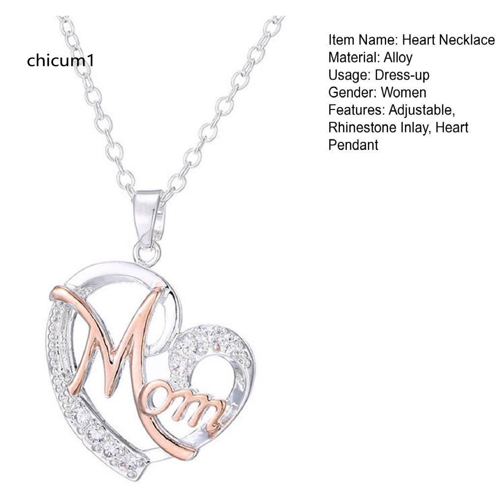 Vòng cổ Hợp Kim Mặt Trái Tim Đính Đá Sang Trọng