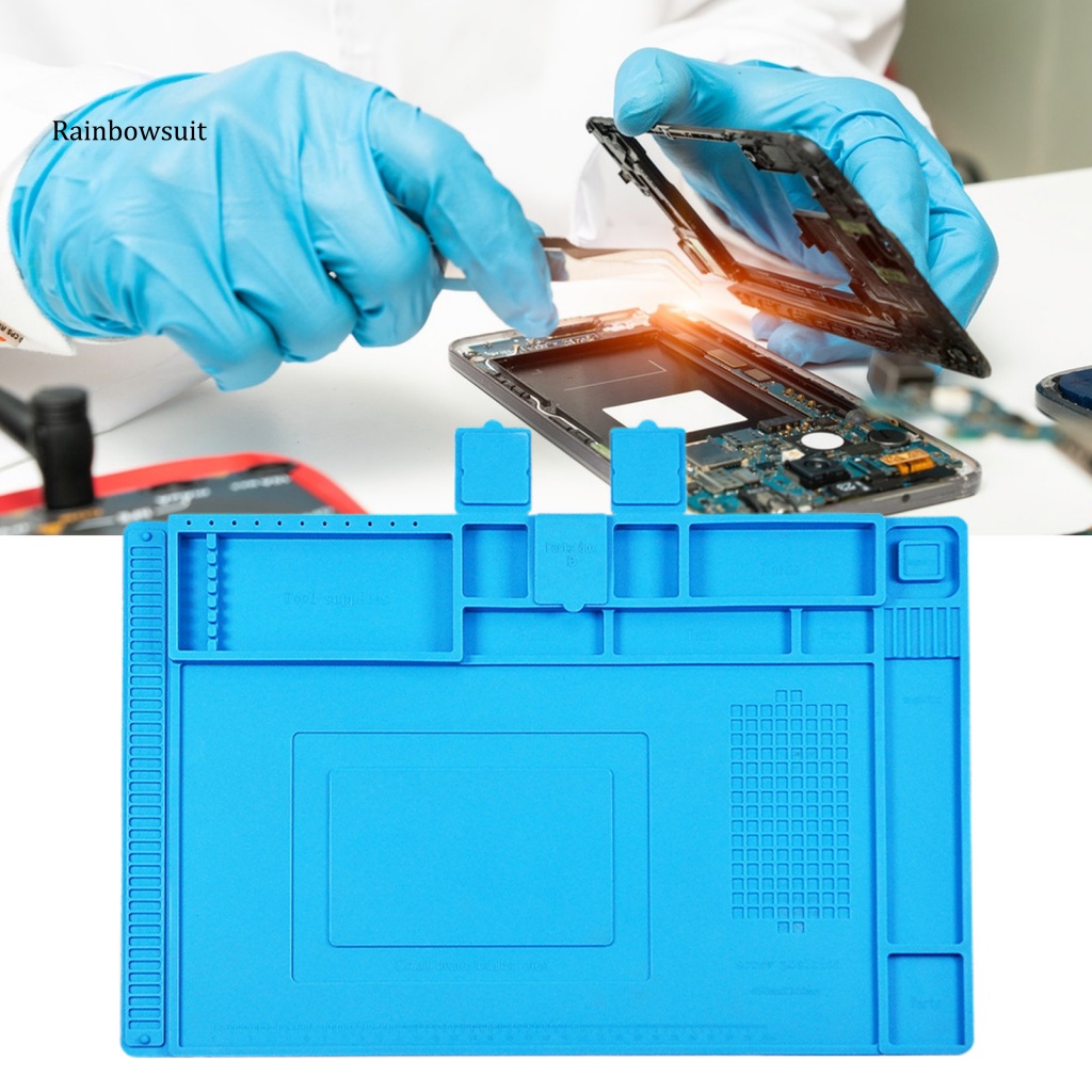 [RB] Thảm Sửa Chữa Điện Thoại Từ Tính Cách Nhiệt Nhiều Khu Vực Tích Hợp Thước Đo Không Dễ Biến Dạng Chống Ăn Mòn Cho Gia Đình