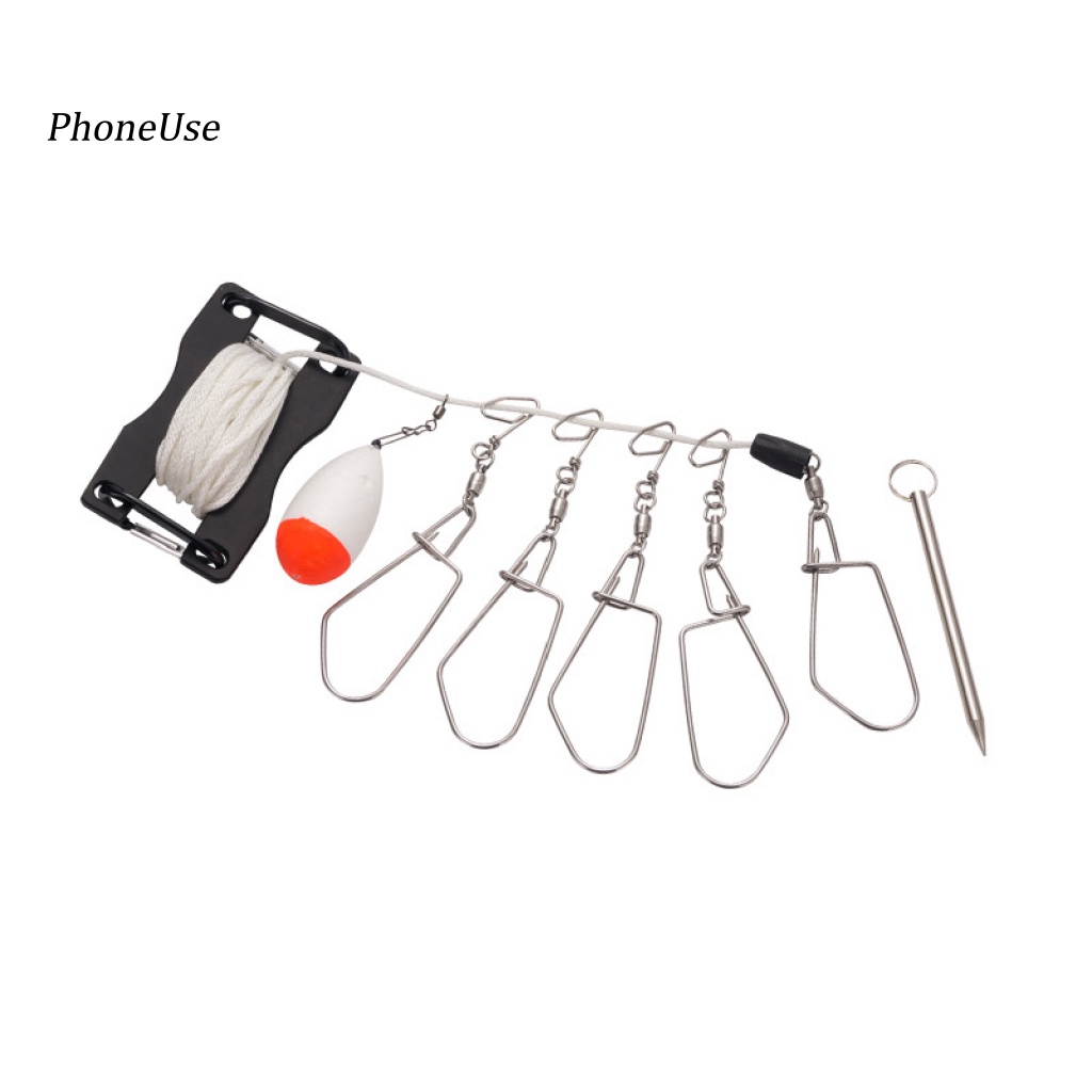 Móc Khóa Dây Câu Cá Bằng Thép Không Gỉ PU Kèm Phao Nổi