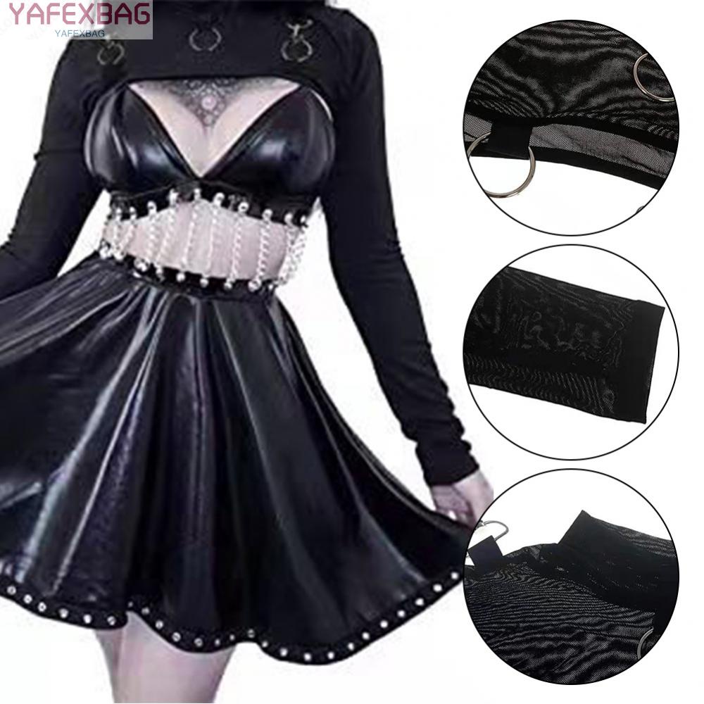 Womens Mesh Patchwork Long Sleeve Cover Ups Sheer See Though Crop Top Clubwear