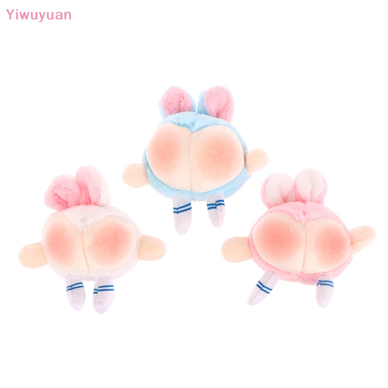 < Yiwuyuan > Móc Khóa Búp Bê Nhồi Bông Mềm Mại Hình Mông Thỏ Dễ Thương Trang Trí Ba Lô / Túi Xách / Xe Hơi Mới