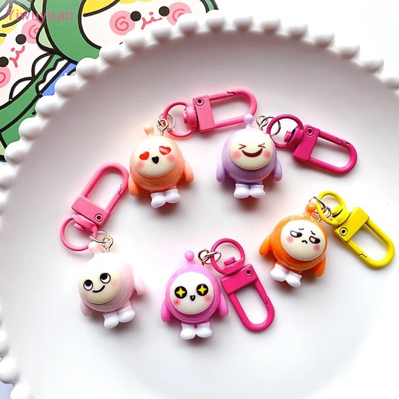 < Yiwuyuan > Móc Khóa Hình Búp Bê Hoạt Hình Đáng Yêu Có Thể Thay Đổi Màu Sắc Cho Ba Lô Đi Học