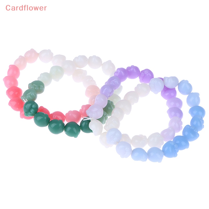 &lt; Cardflower &gt; Vòng Đeo Tay Chuỗi Hạt Màu Gradient Mềm Mại Và Thay Đổi Màu Sắc Dành Cho Bạn Nữ Mới